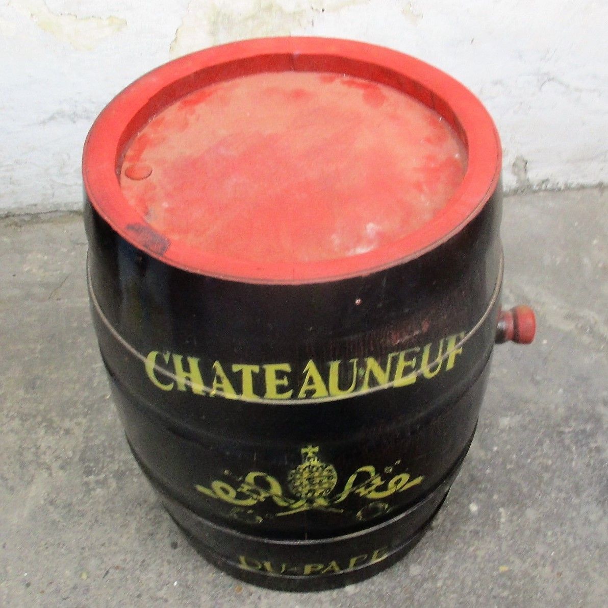 Authentic French Châteauneuf Du Pape  Wine Barrel France Vineyard Htf  Collector photo furniture