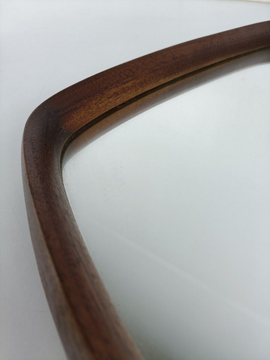 Stunning Teak Mid Century Mirror 1960s Era Aksel Kjersgaard Danish Modern Scandi photo 648.0