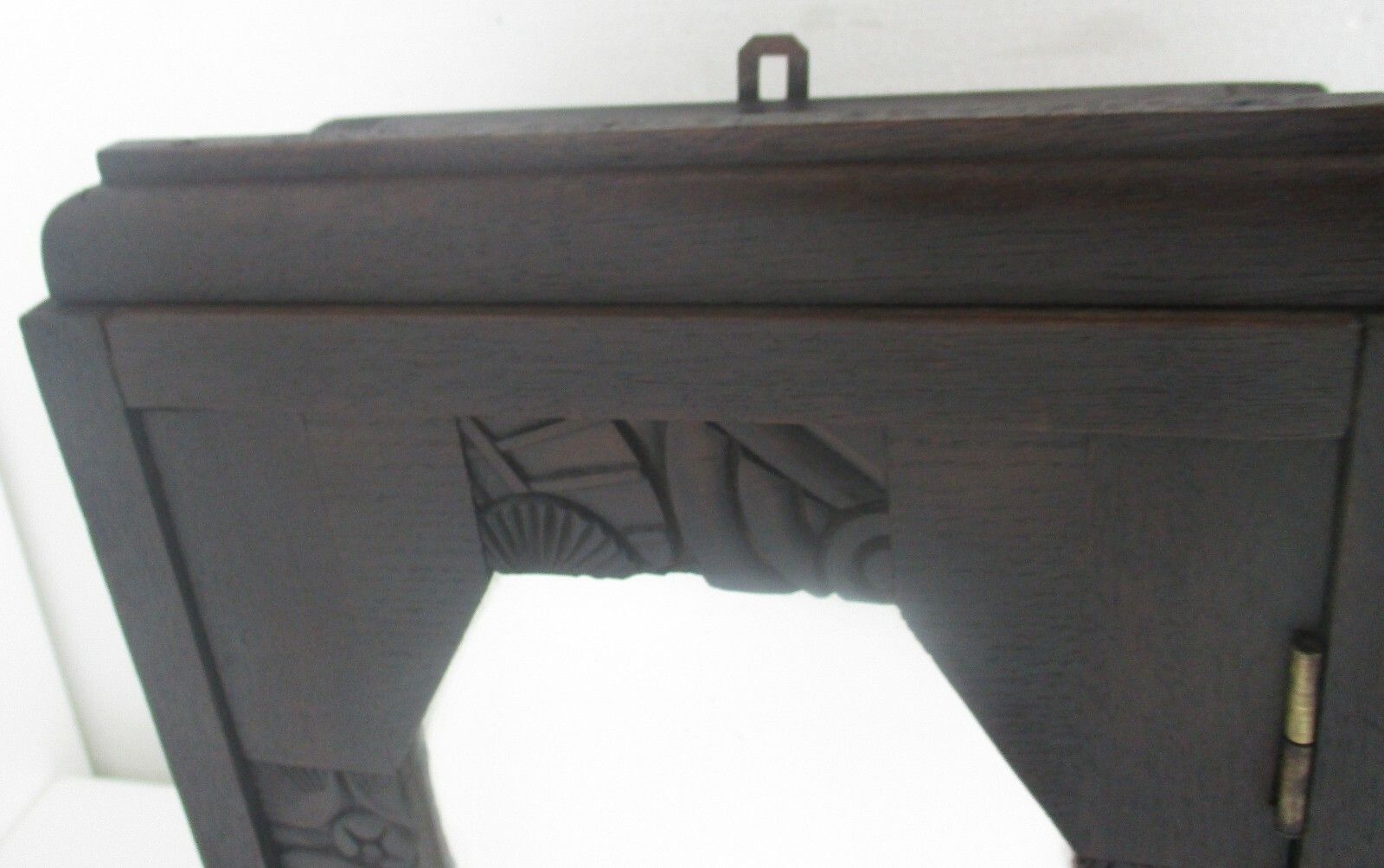 Kitchen Medicine Apothecary  Bathroom Cabinet  Carved Wood Beveled Glass Lovely photo for sale