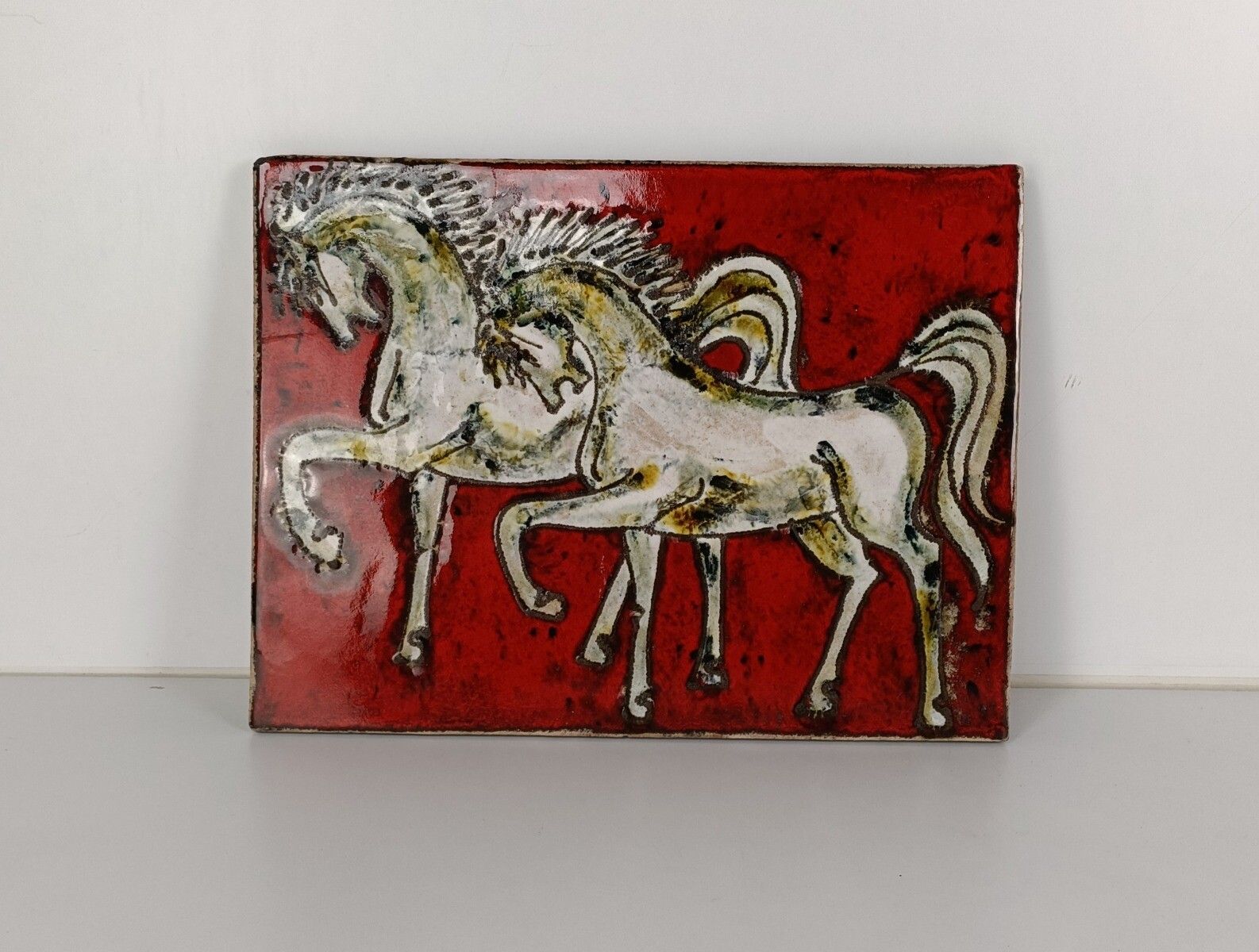Ruscha Horses  Fat Lava Germany Space Age Pop Art Psychedelic Wall Tile 70s photo furniture