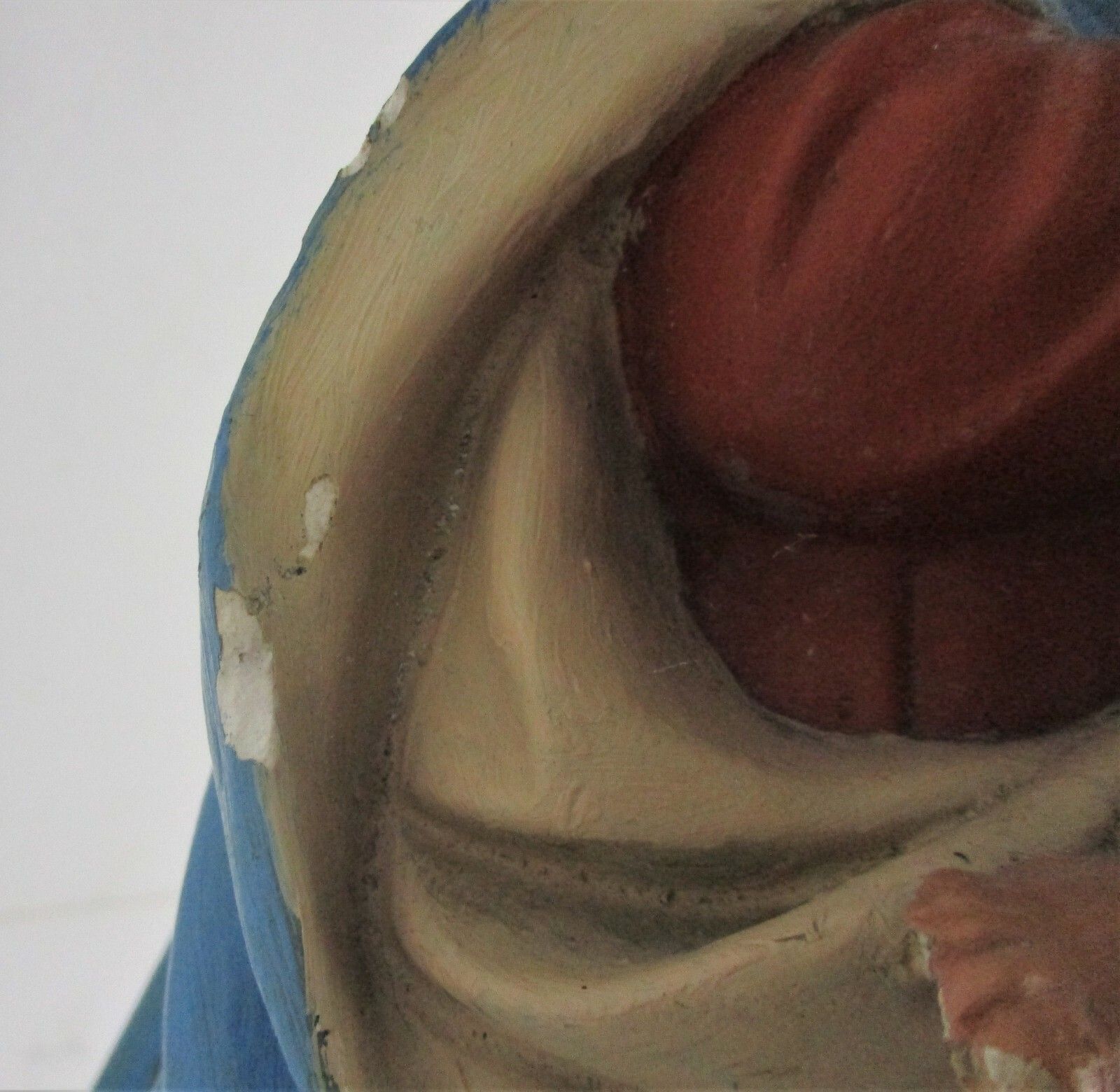 Large Statue Virgin Mary Madonna Infant Treading On Snake Plaster Htf 20.47" photo buy