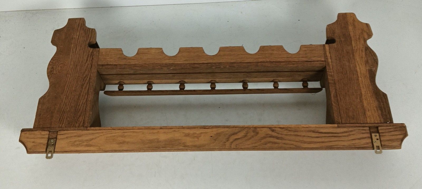 Gorgeous Antique Large Coat Hat Rack Flanders Carved Wood Spindles Farmhouse Sty photo vintage