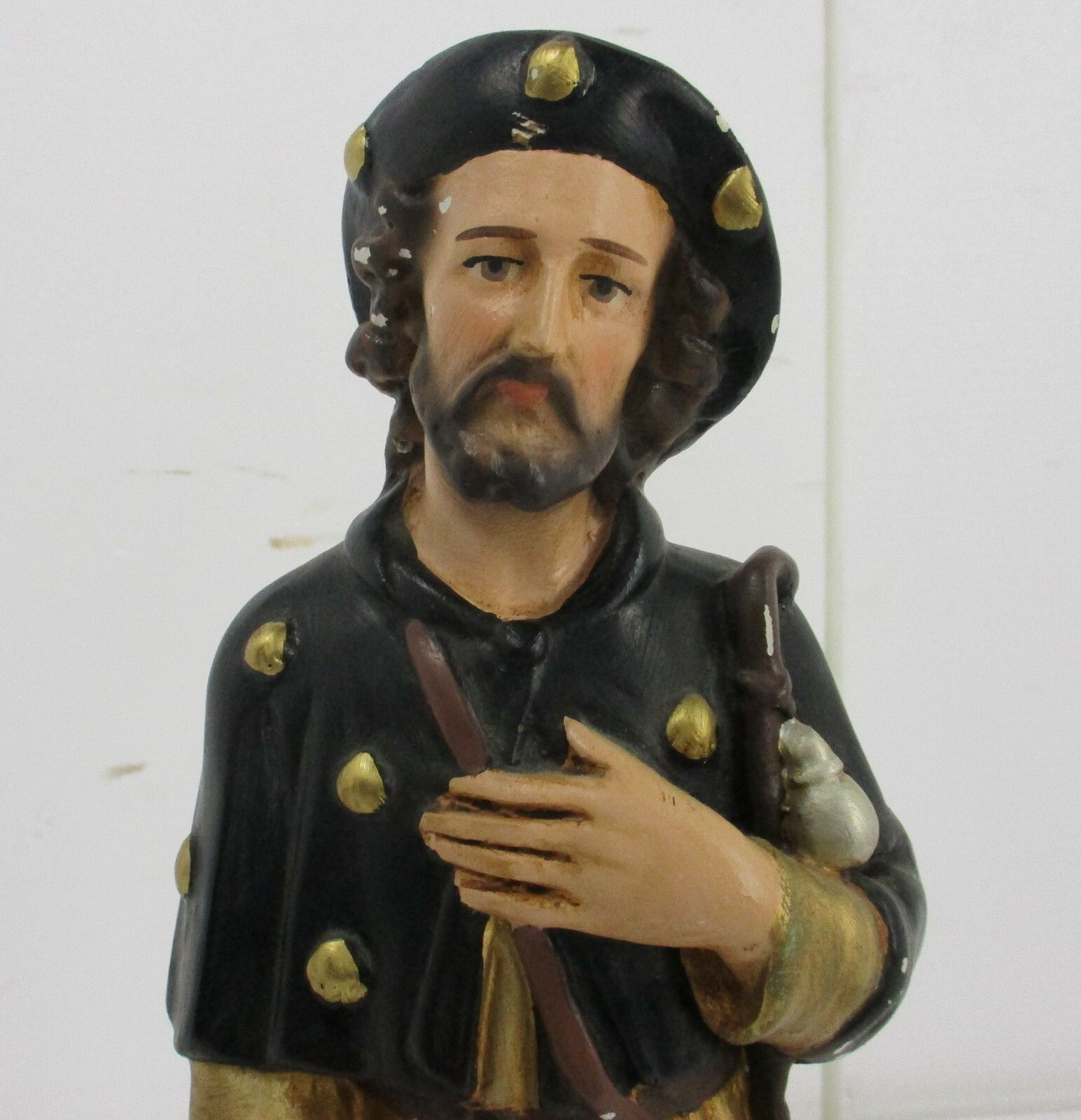 Saint Jacob James The Great  Plaster Statue Pilgrim Apostle Martyr Collector Htf photo furniture