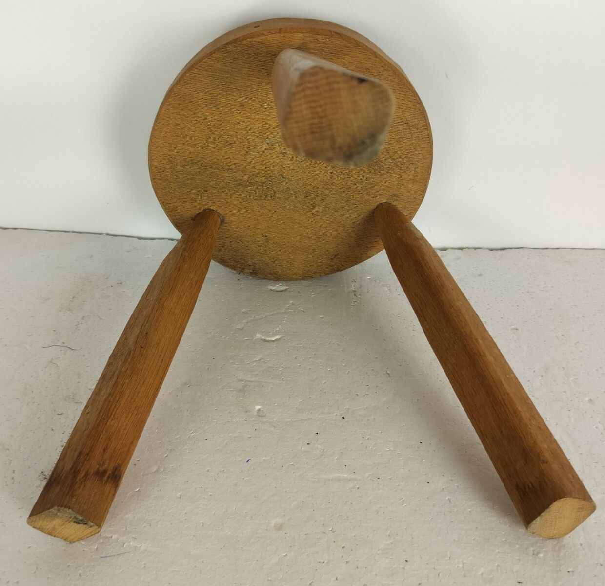 Vintage Milking Stool Pedestal Plant Stand Side Table Farmhouse Barn Style Tripo photo vinterior