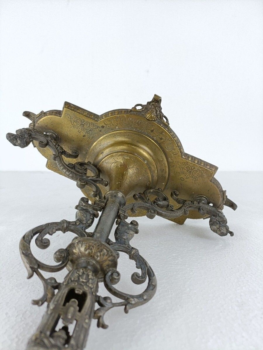 photo furniture Candle Holder Candle Stick Candelabra Mythical Dragons Fish Antique Art Deco Gor