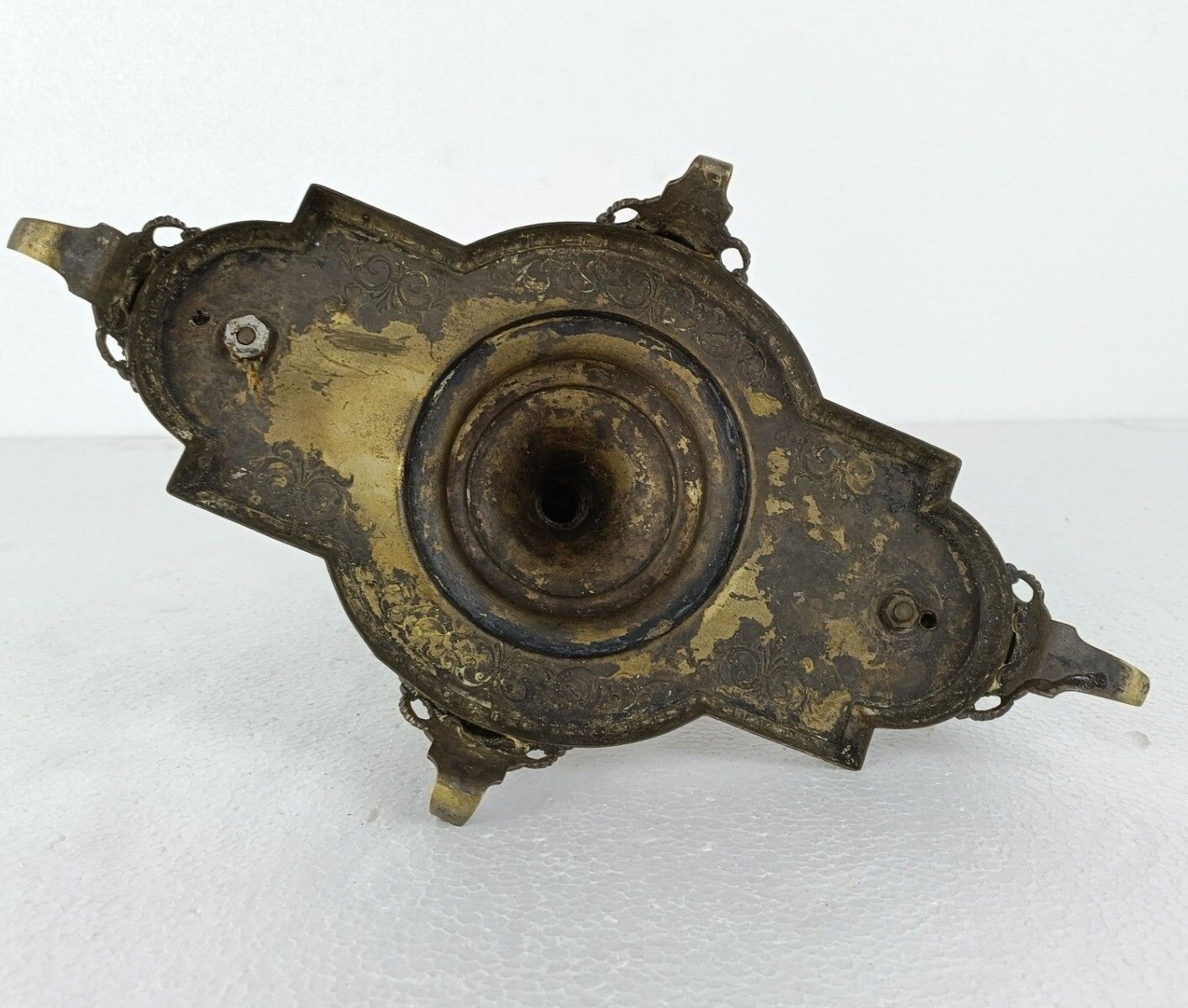 photo for sale Candle Holder Candle Stick Candelabra Mythical Dragons Fish Antique Art Deco Gor