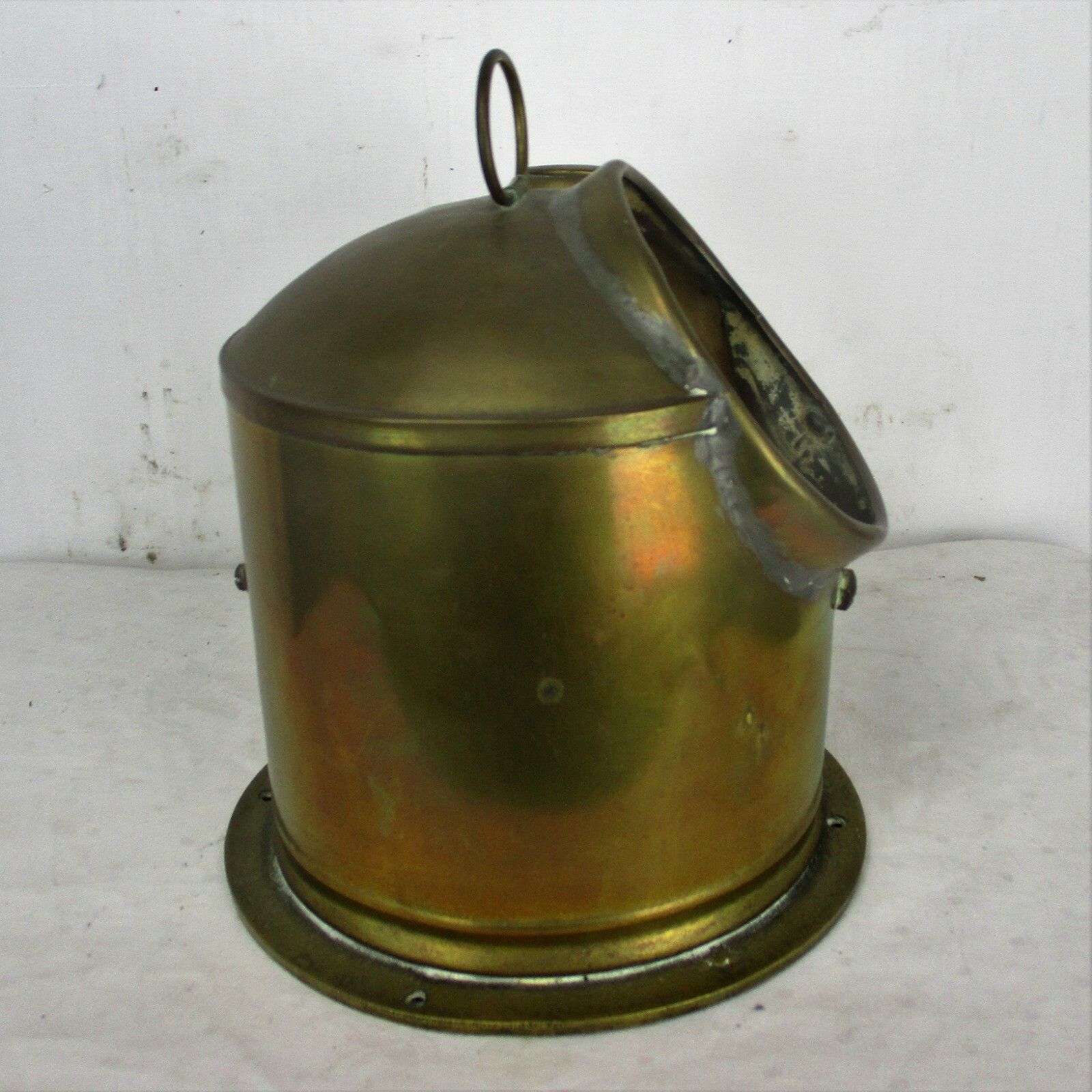 photo furniture Vintage Brass Clock Compass Binnacle Gimbal Nautical Kelvin Huge London