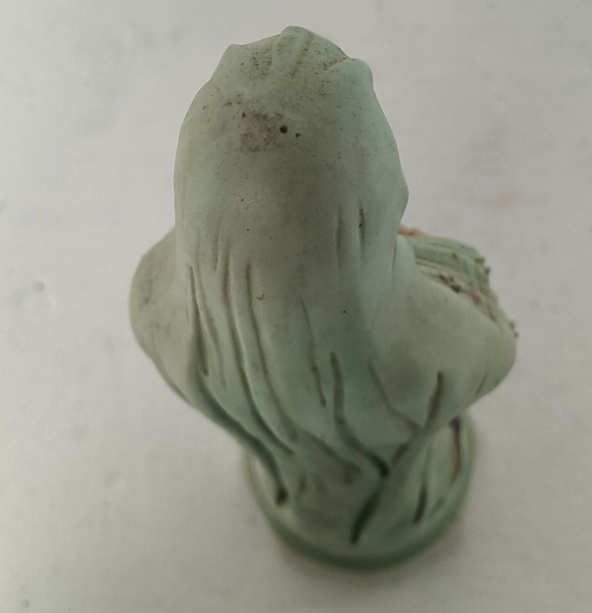 photo furniture Antique Bisque Statue Virgin Mary Lady Madonna With Infant Jesus Gorgeous  Polyc