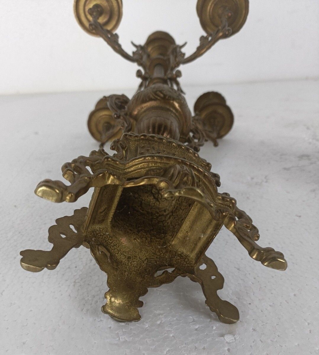 Home Decor Couple Candle Holders Brass Ornate Art Nouveau Jugendstihl Style Stylish Candela photo