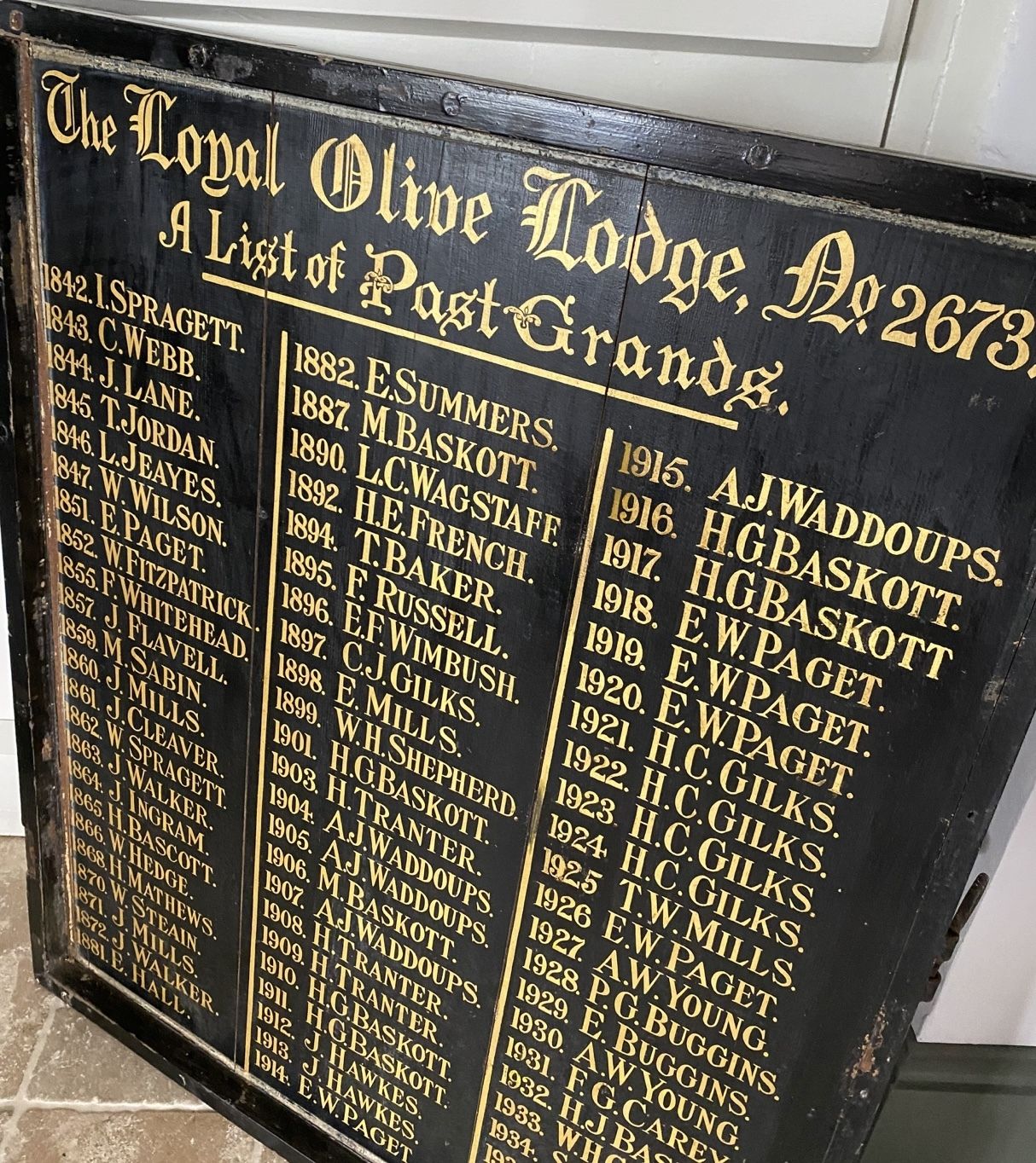 Masonic Decorative Honours Board photo for sale