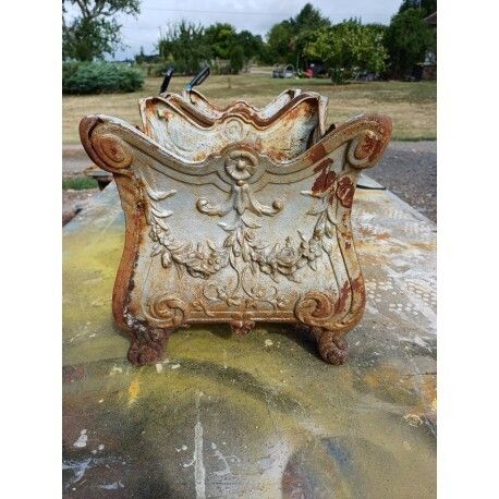 Pair Of Enamelled Cast Iron Planters From 1900 From Charleville Mézières photo buy