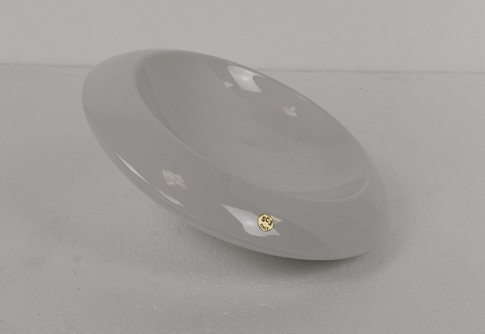 Pino Spagnolo For Sicart Italy, 1960/70's Space Age Dish Bowl Collector White photo furniture