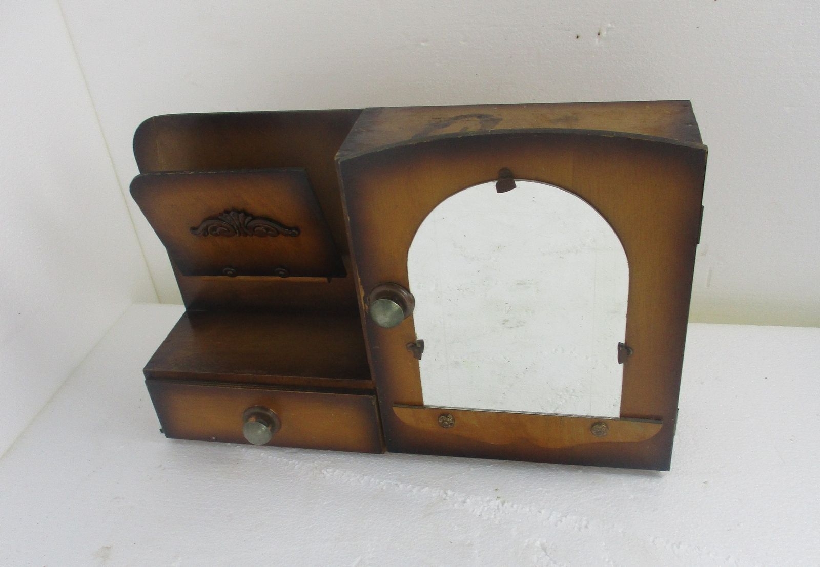 Art Deco Kitchen Apothecary Medicine Wall Bathroom Cabinet Wood Letter Holder photo furniture