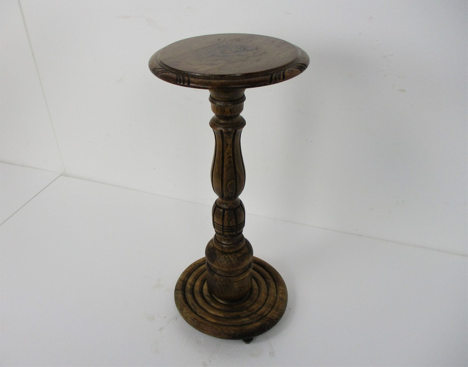 Impressive Ornate Hand Carved Wood Barley Twist Side Display Table Pedestal Plan photo Furniture