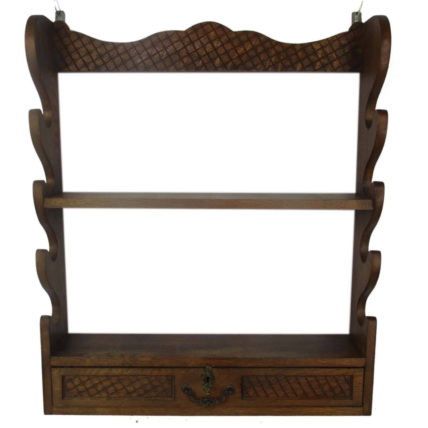 Beautiful Ornate Plate Pipe Rack Shelf Cabinet Standing And Hanging Hand Carved photo Furniture