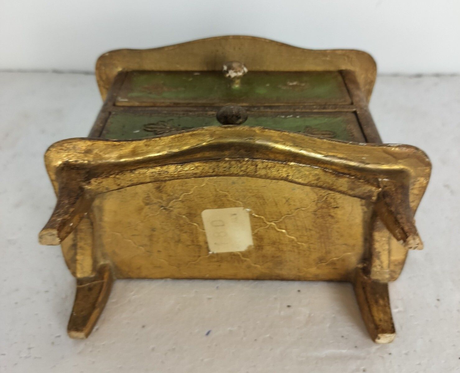 Home Decor Small Italian Mid Century Hollywood Regency Florentine Jewelry Trinket Box Cabin photo