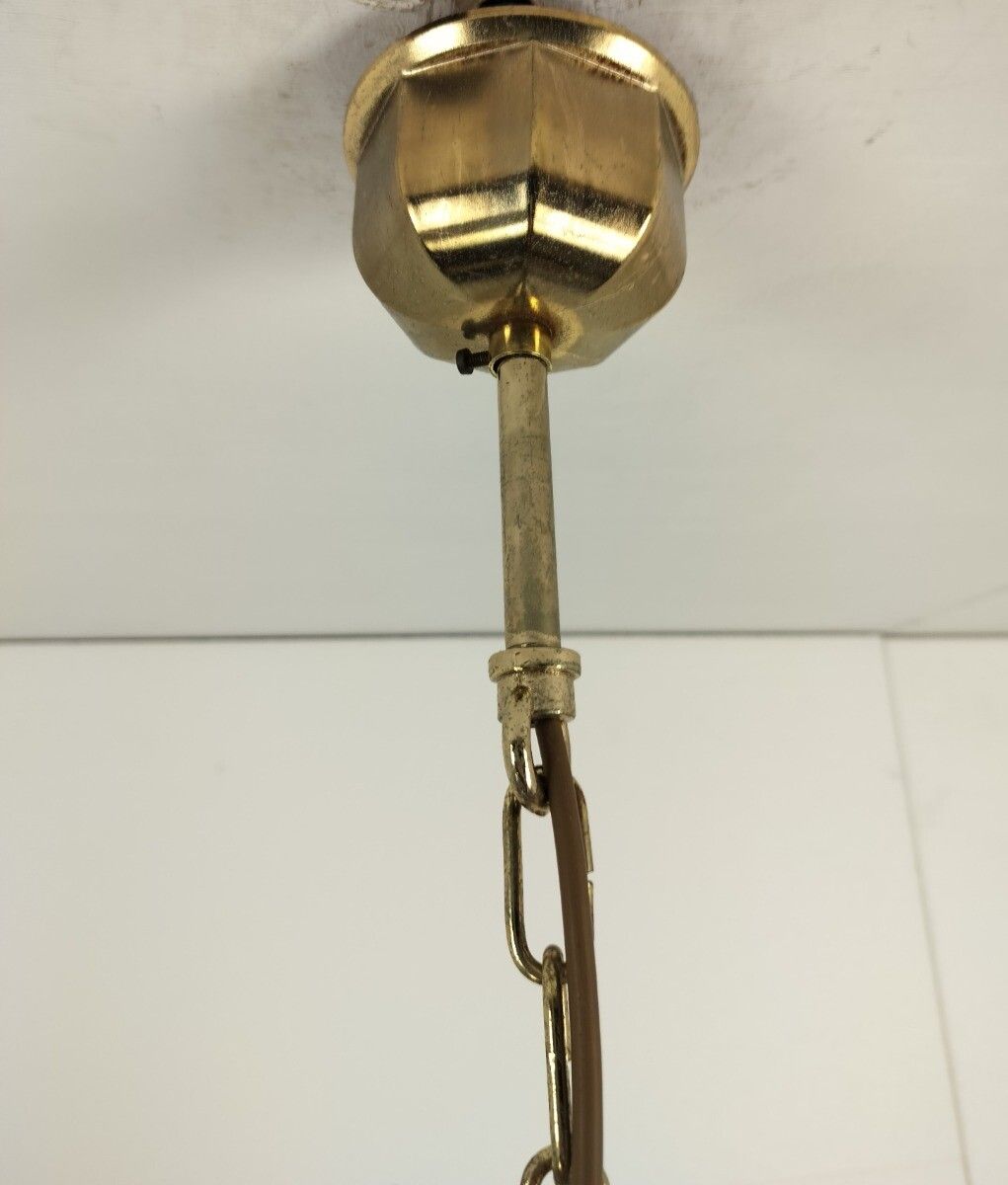 photo for sale Brass Vintage Chandelier Massive 5 Arms 5 Lights Belgium