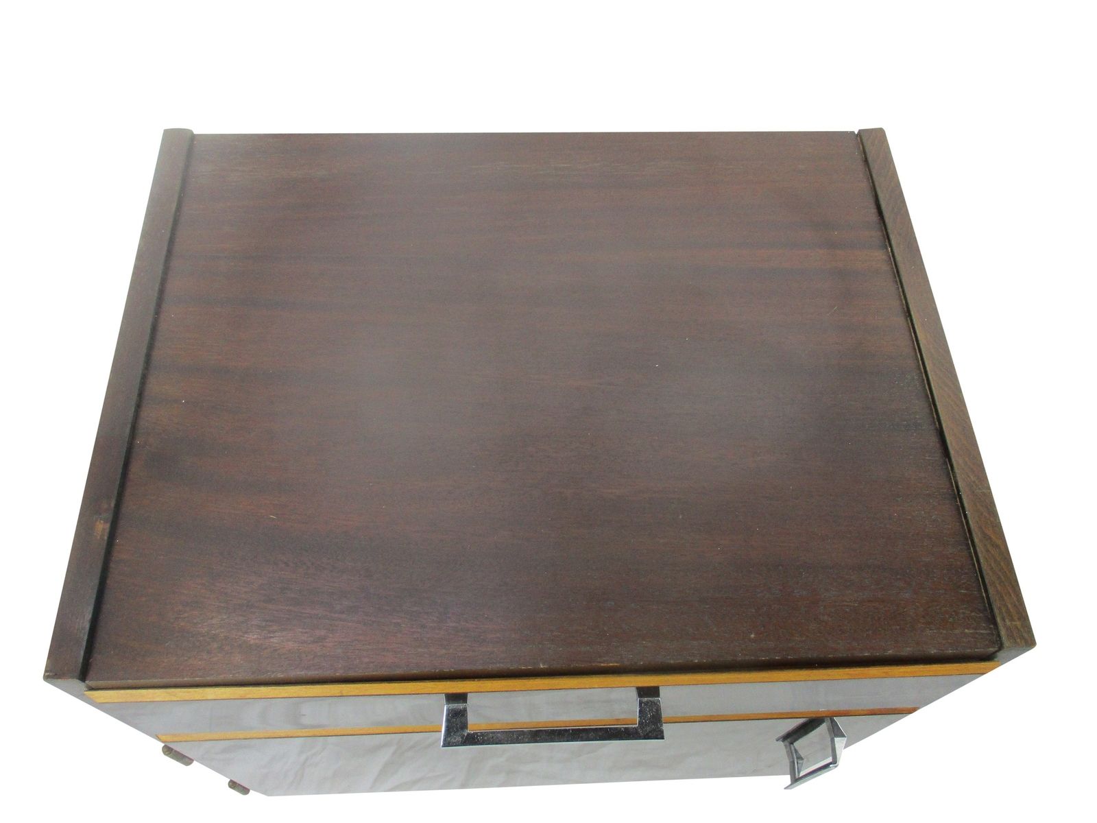 Vintage Funky Two Toned Nightstand Wood Mid Century Modern Style End Table Commo photo buy