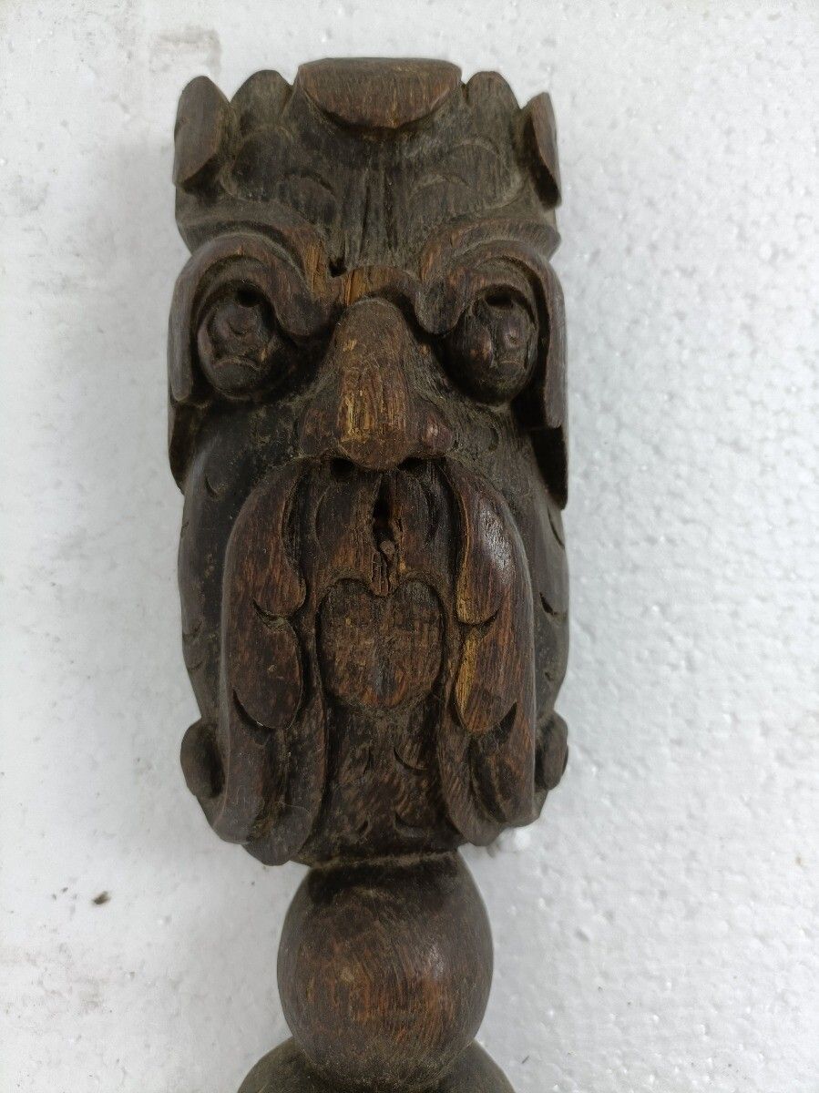 2 Pieces Antique French Carved Wood  Reclaimed Architectural Trim Pediment Salva photo for sale