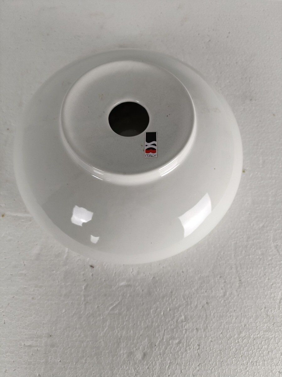 Pino Spagnolo For Sicart Italy, 1960/70's Space Age Dish Bowl Collector White photo vinterior