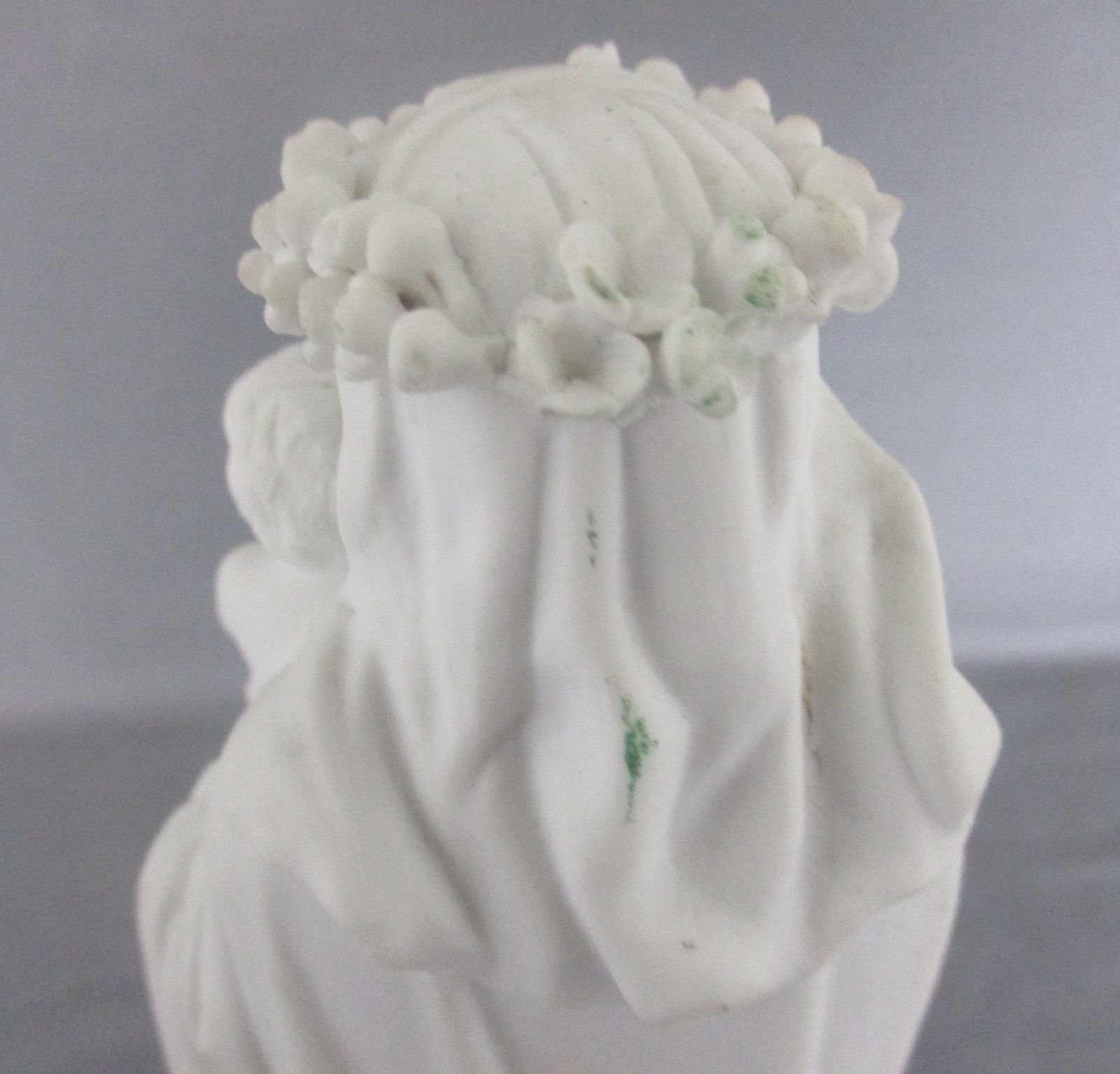 Antique Bisque Porcelain Statue Virgin Our Lady Mary Madonna With Infant Jesus F photo buy