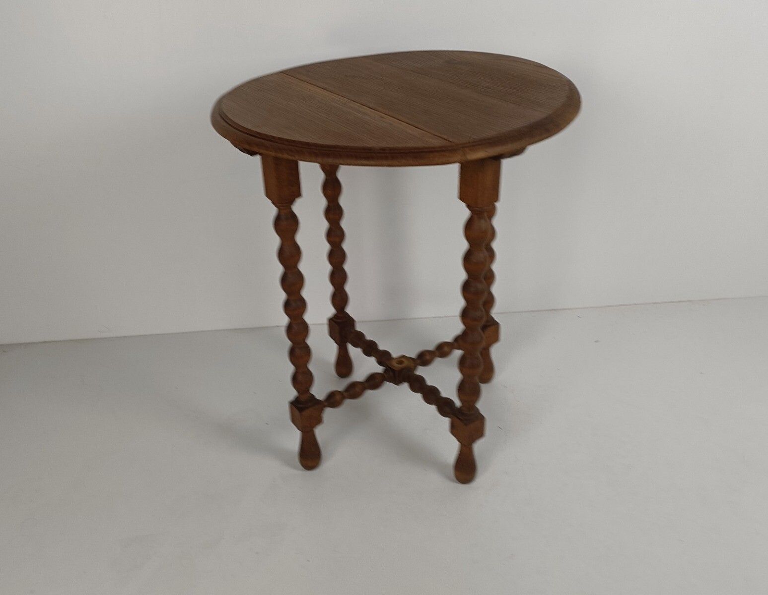 Large Bobbin Legs Wooden Side Wine Table Pedestal Plant Bonsai Stand Georgian Ba photo for sale