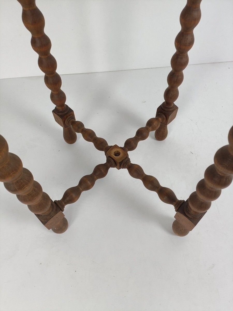 Large Bobbin Legs Wooden Side Wine Table Pedestal Plant Bonsai Stand Georgian Ba photo Furniture