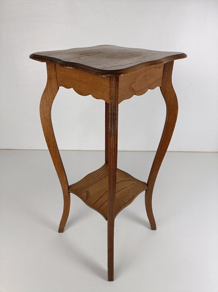 Art Nouveau Side Coffee Table Pedestal  Two Tier  Plant Stand Bonsai Stand Farmh photo vinterior