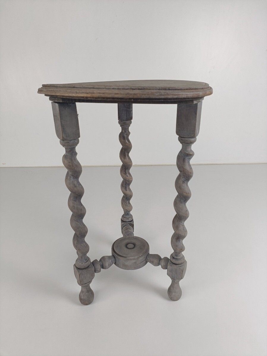 Barley Twist  Wooden Side Wine Table Pedestal Plant Bonsai Stand Two Tier Barn C photo Furniture