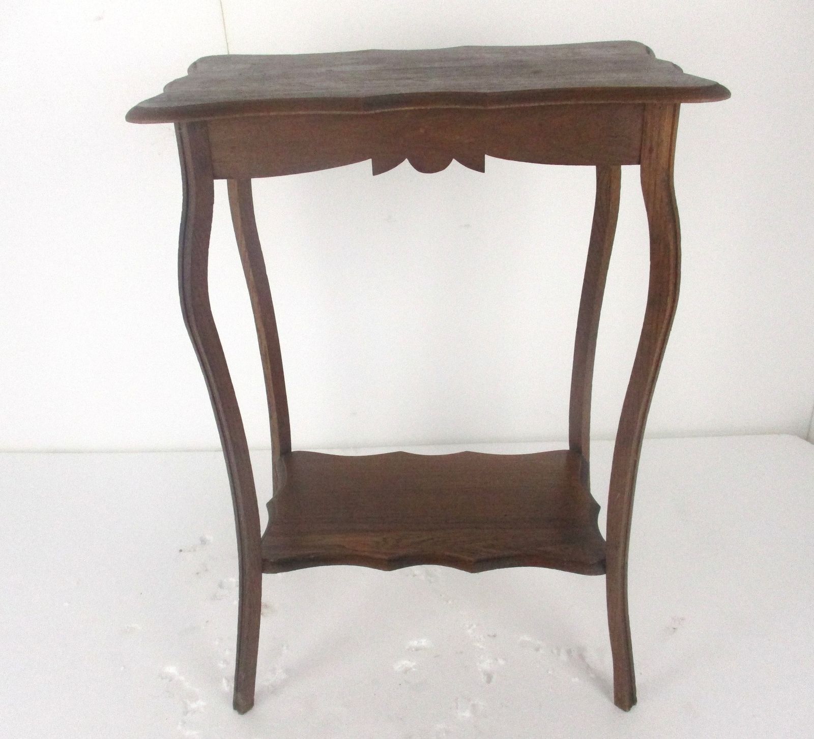 photo furniture Art Nouveau Pedestal Side Occassional Table Plant Bonsai Stand Two Tier Antique
