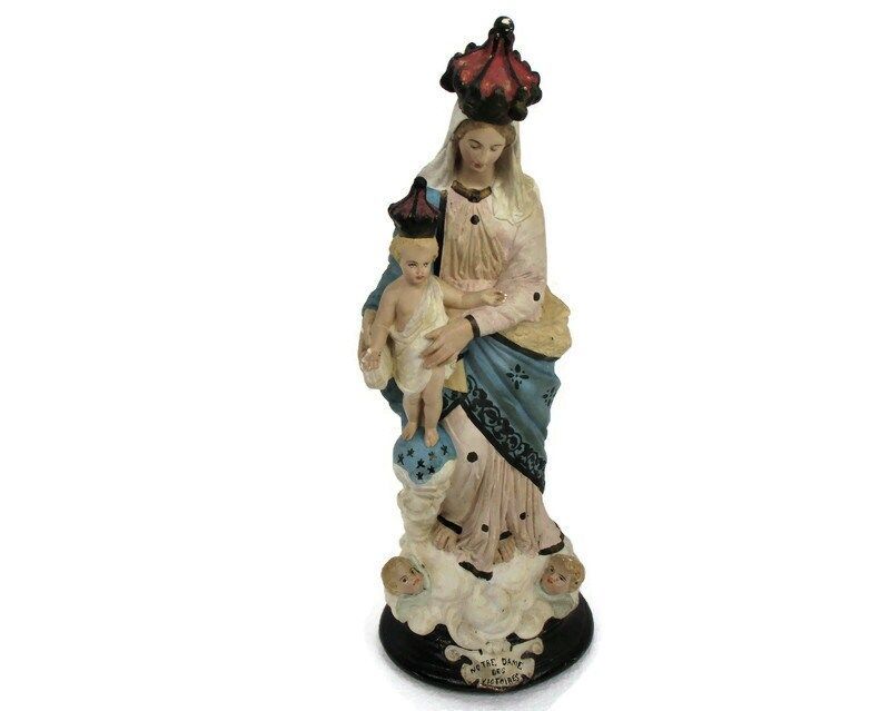 Beautiful Our Lady Of Victories Infant Child Plaster Notre Dame Victoire Angels
