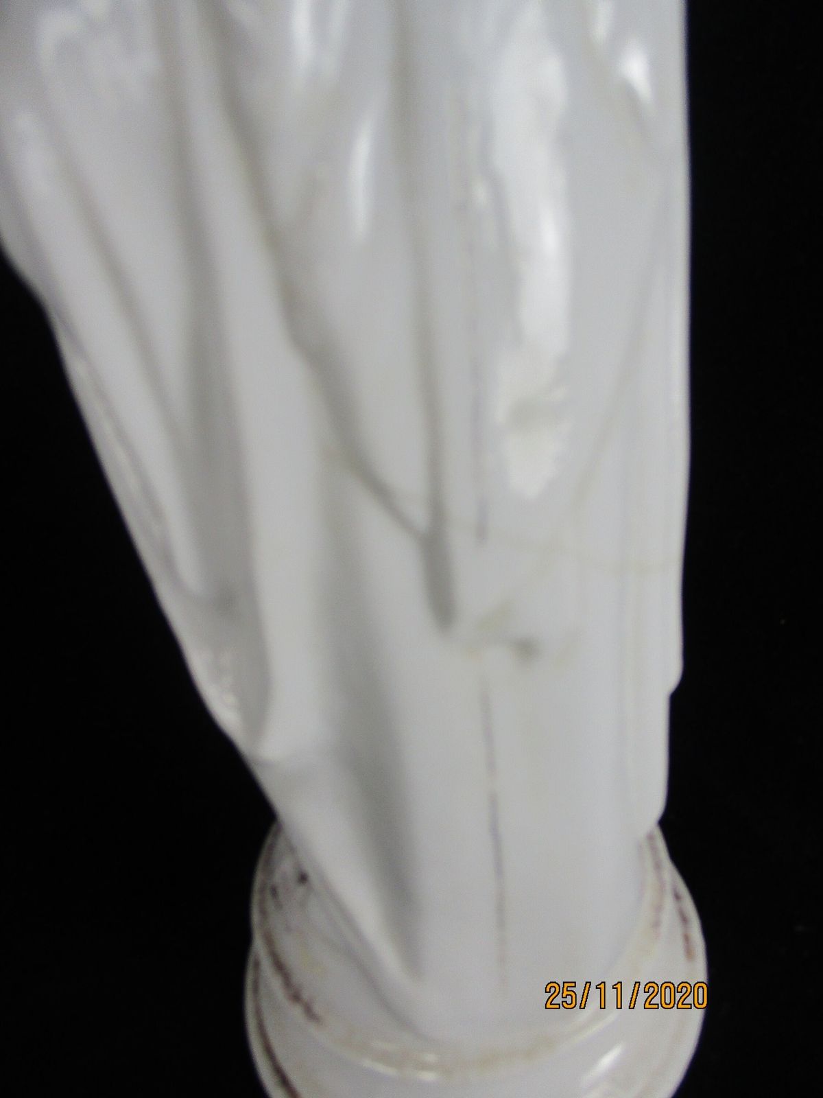 Antique 1900 Vieux Paris Porcelain Bisque Statue Virgin Mary Infant Jesus 9.84&Q photo buy