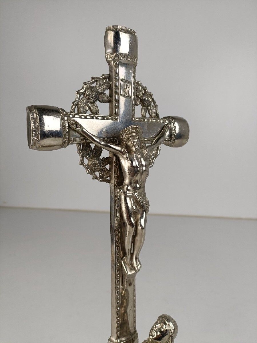 Standing Crucifix Cross Golgotha Crucifixion Calvary Jesus Christ Mary Magdalene photo vinterior