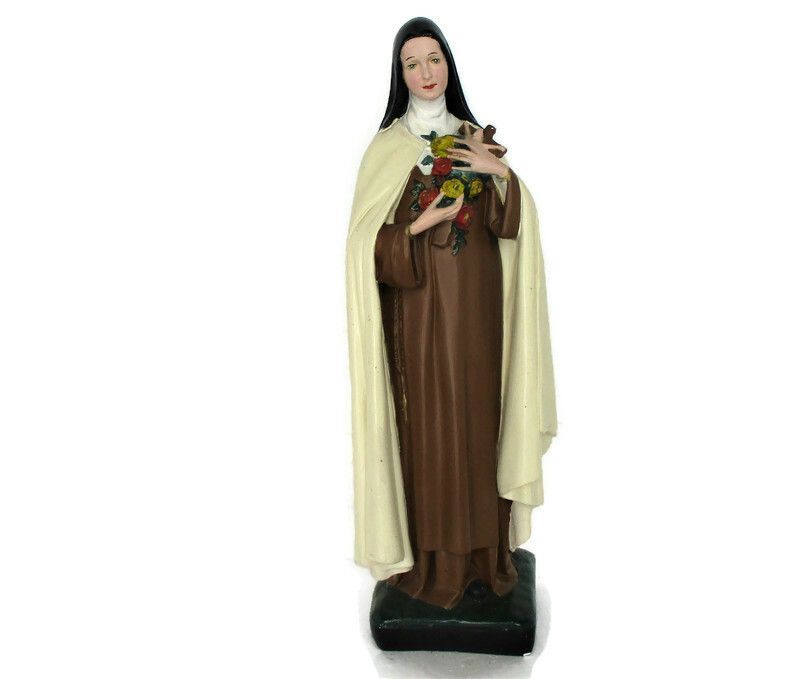 Statue Plaster St Therese Lisieux Little Flower Of Jesus Chapel Church 24.80"