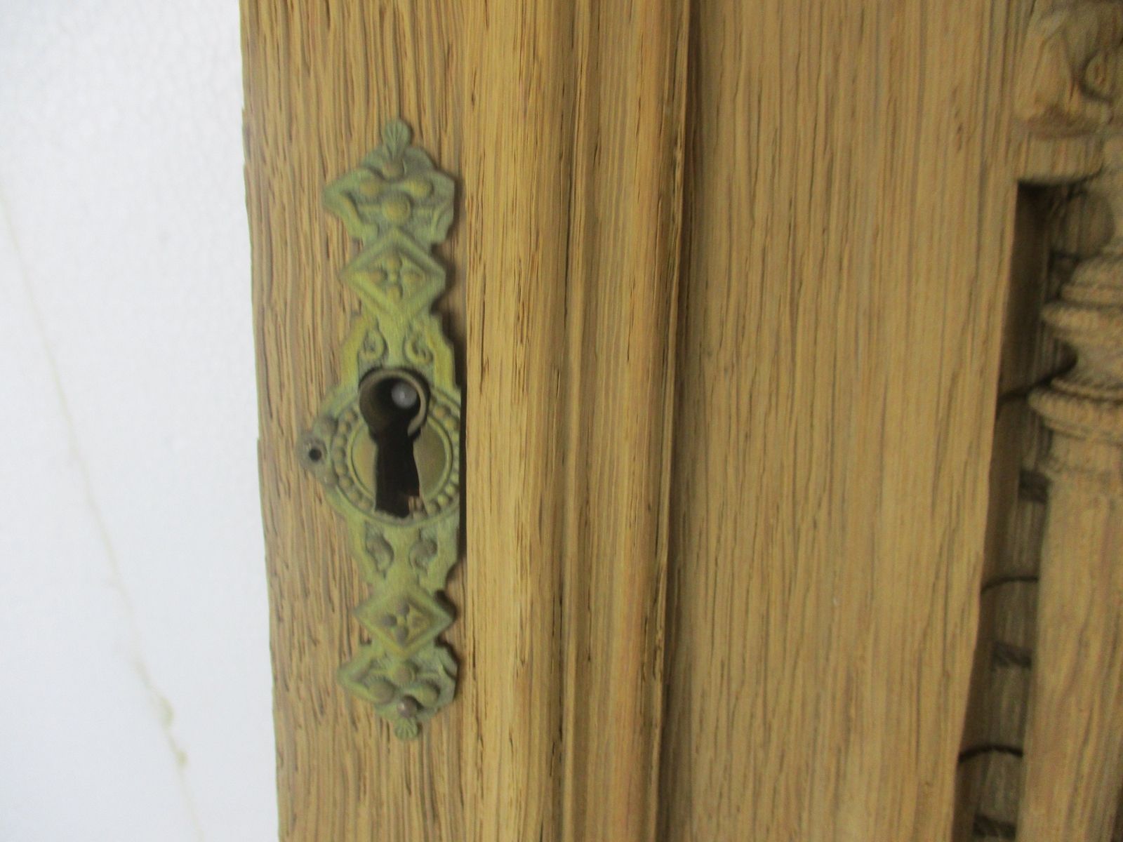 Antique Hand Carved Wood Door Panel Reclaimed Architectural Medieval Jester Sand photo furniture
