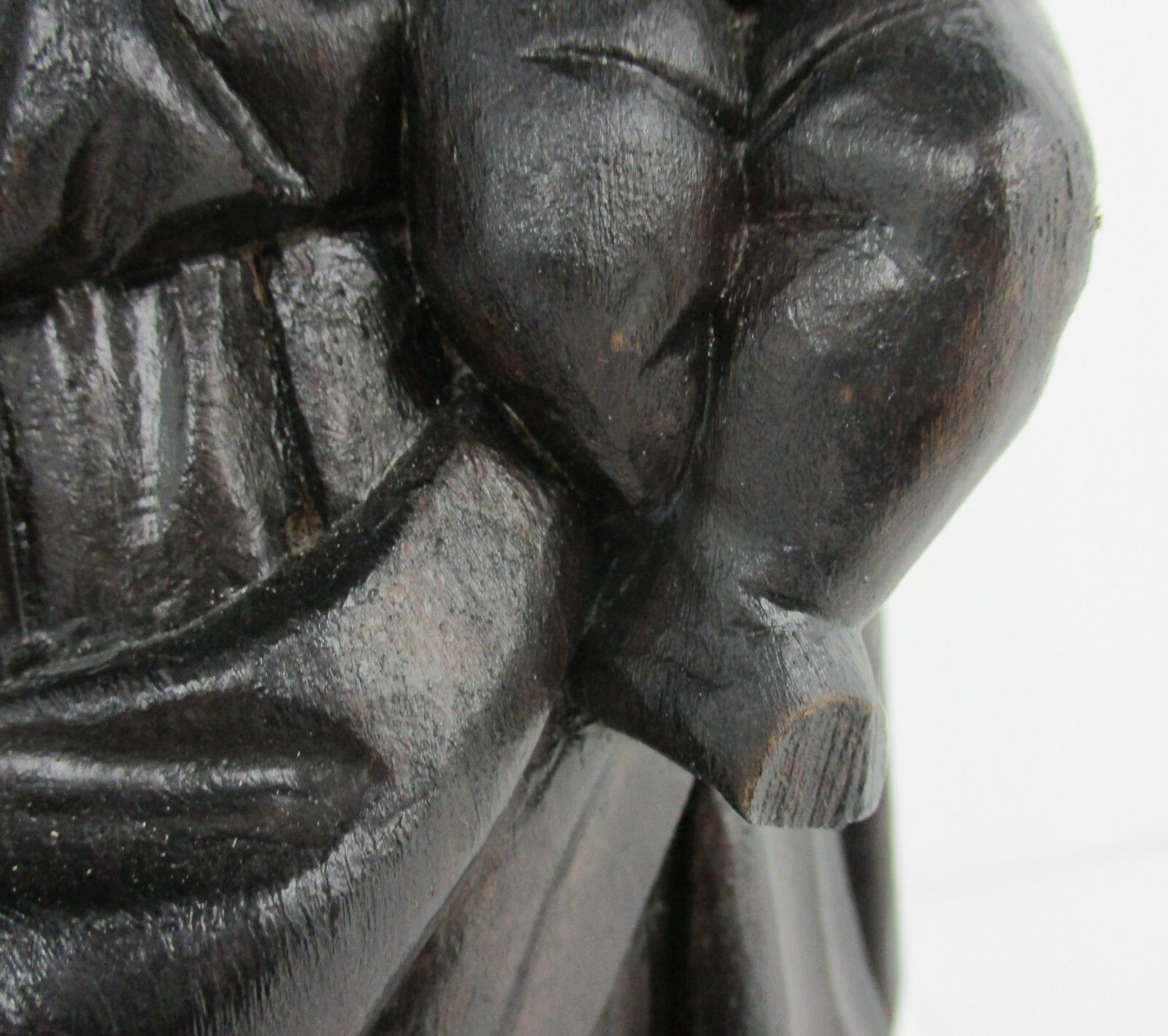 Virgin Mary Madonna And Infant Child Jesus Hand Carved Wood Statue Sculpture photo Art