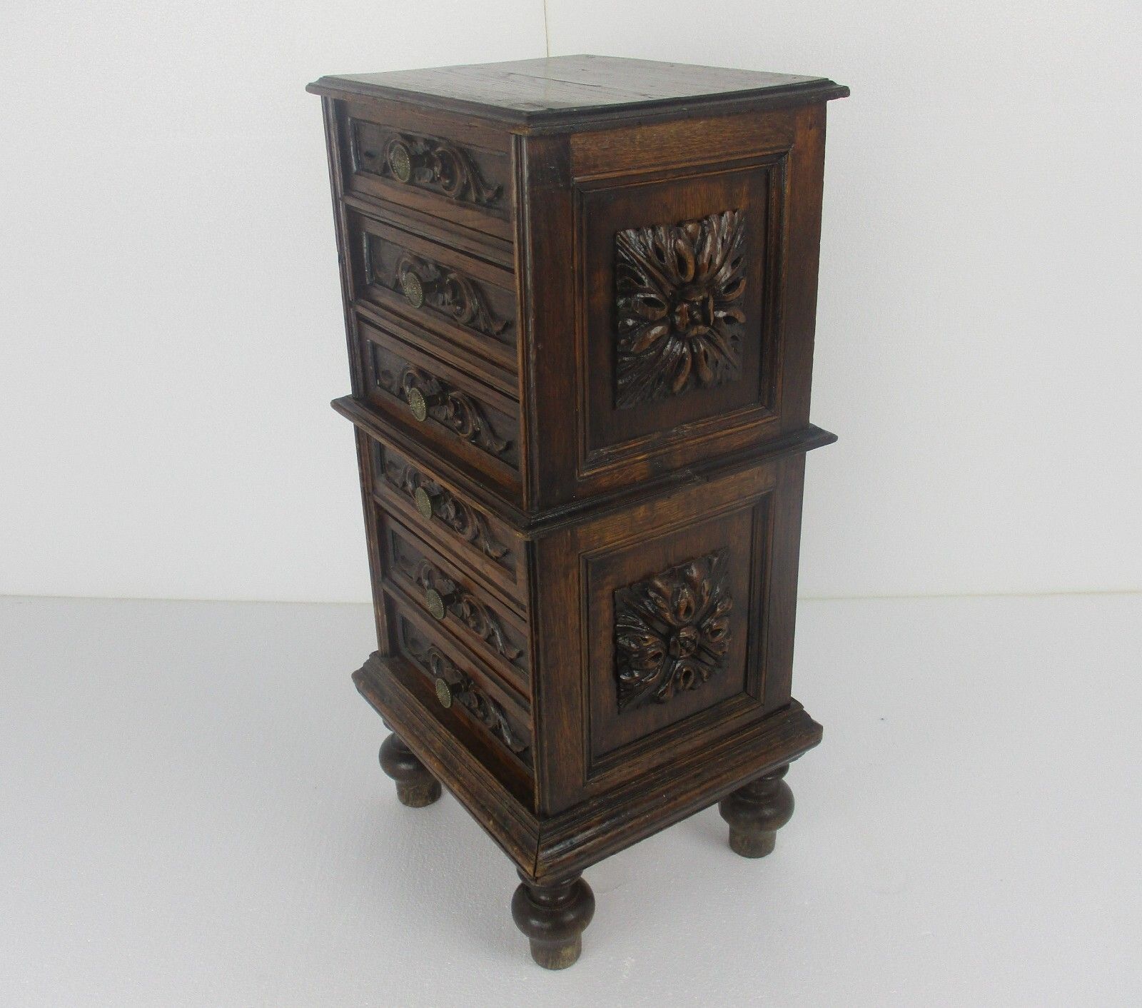 Chest Of Drawers Dresser Cabinet Night Stand Ornate Carved Wood Antique Wow photo 927.0