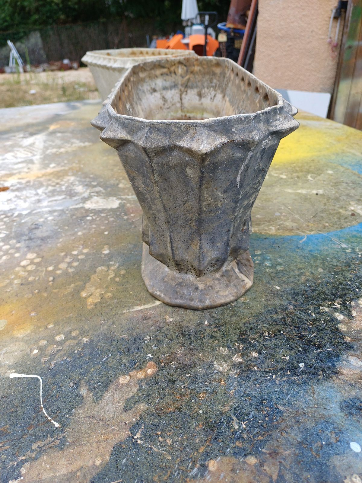 photo for sale Pair Of Enamelled Cast Iron Planters From 1900 From Charleville Mézières