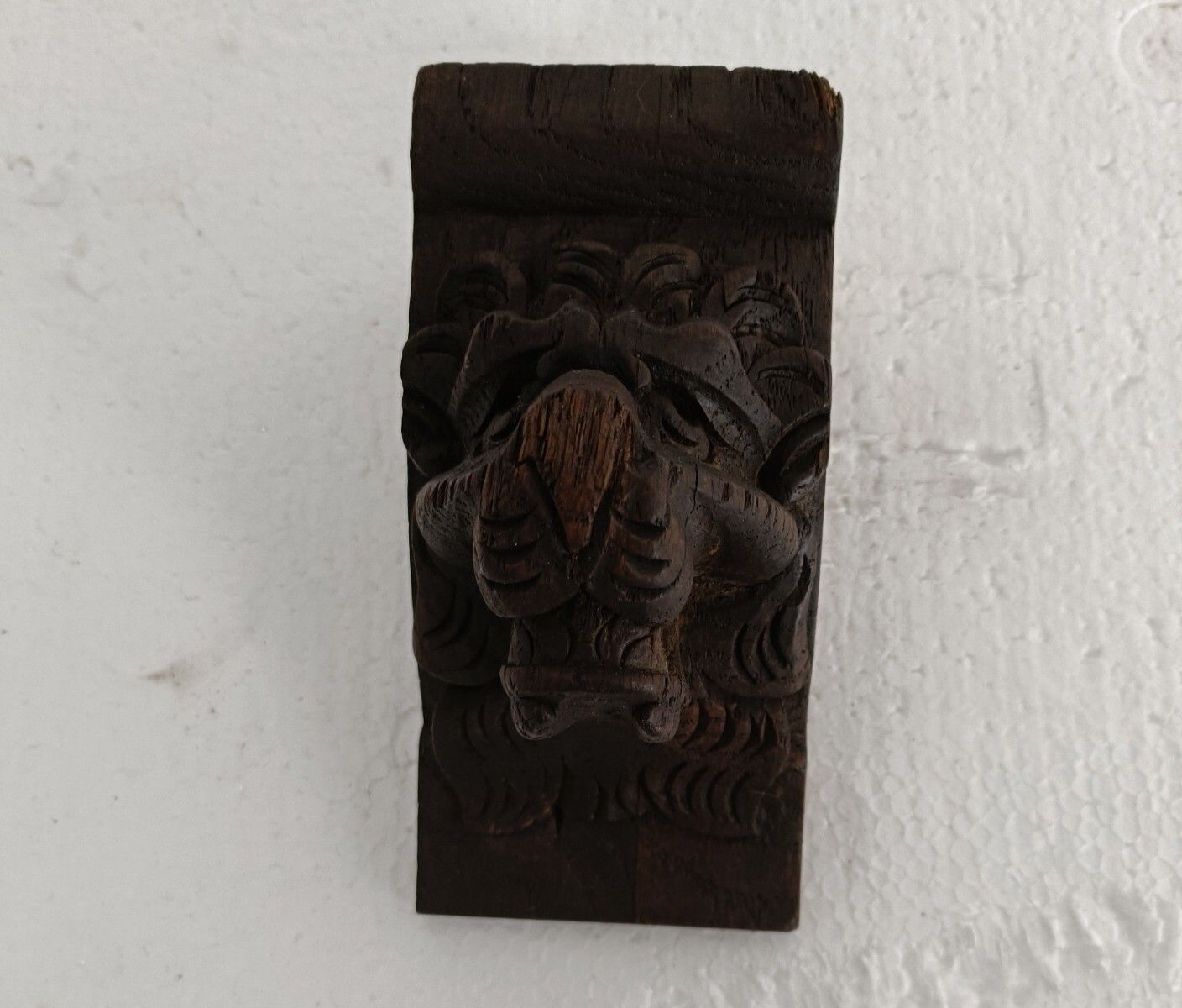 Antique Corbel Hand Carved Wood Architectural Reclaimed Lion Head Trim Salvaged photo furniture
