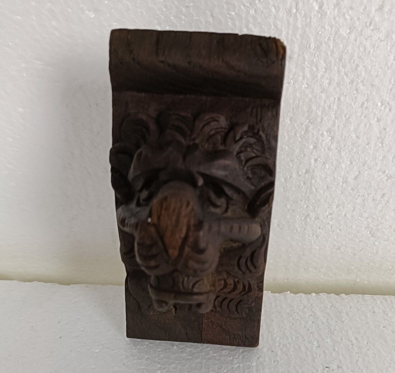 Antique Corbel Hand Carved Wood Architectural Reclaimed Lion Head Trim Salvaged photo Home Decor