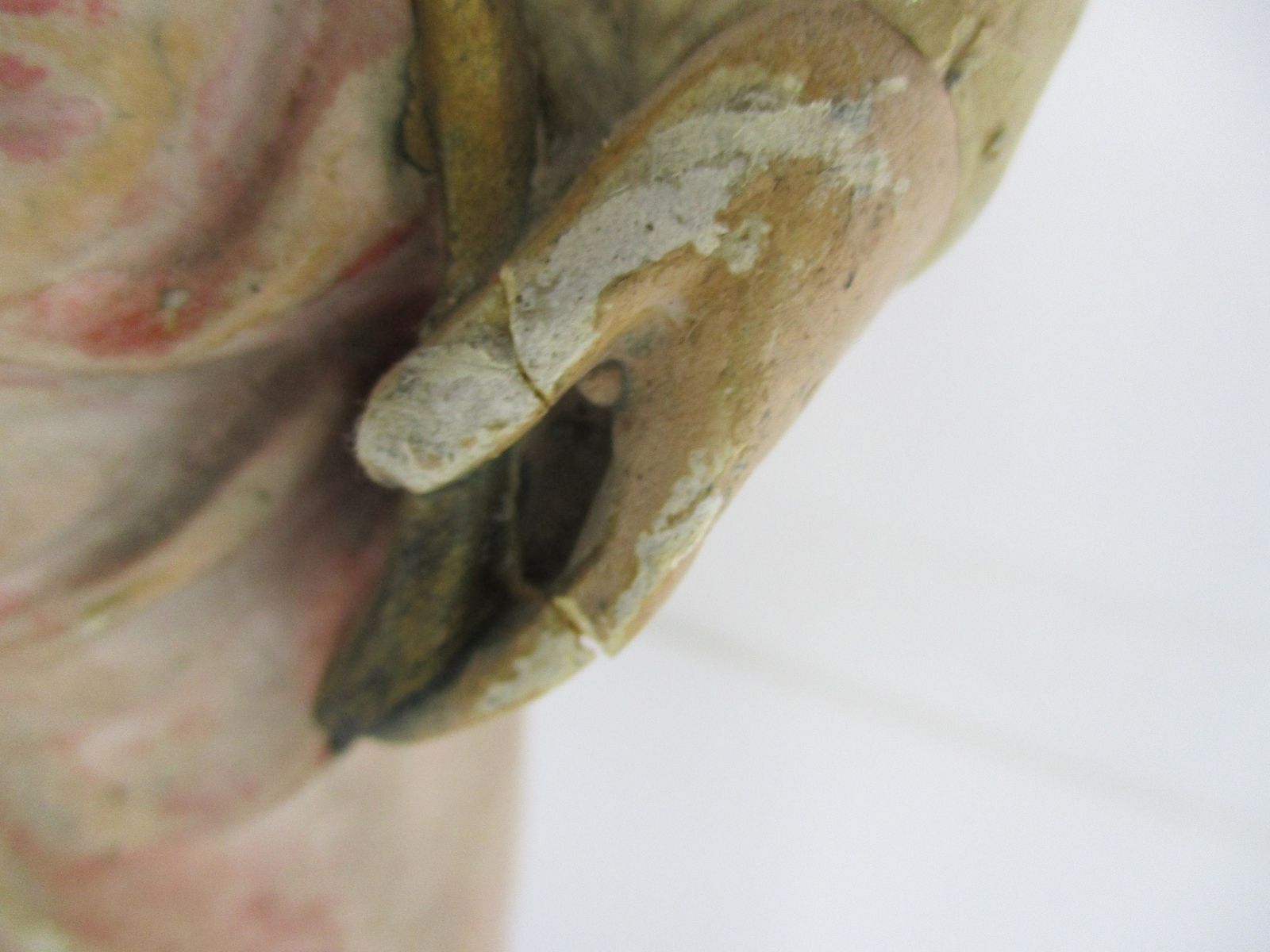 Vintage Statue Saint St Barbara Of Nicomedië Tower Patron Of Firemen Plaster Ht photo 77.0