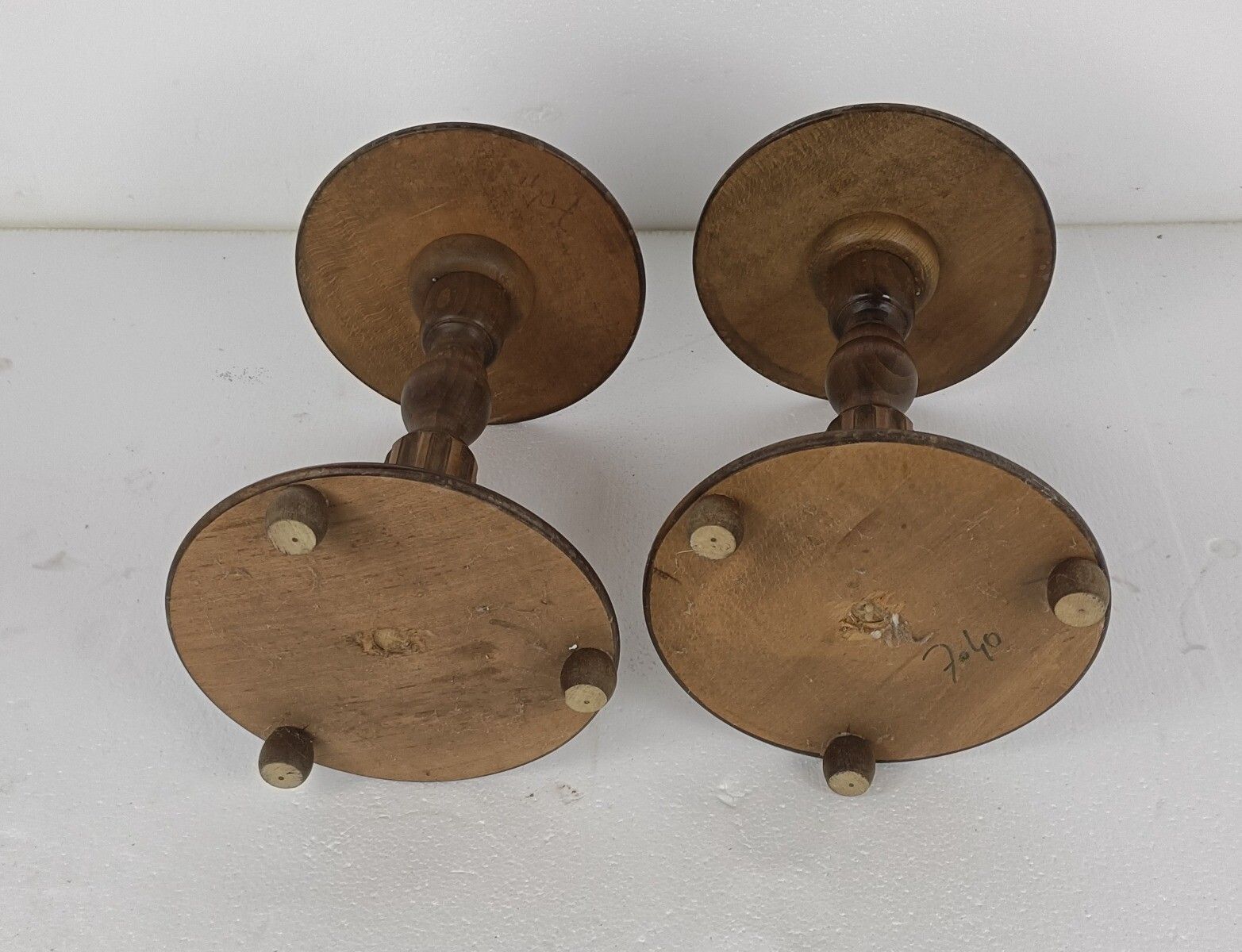 photo furniture Pair Pedestal Plant Stands Bonsai Stand Vintage Side Table Occasional Table Barn