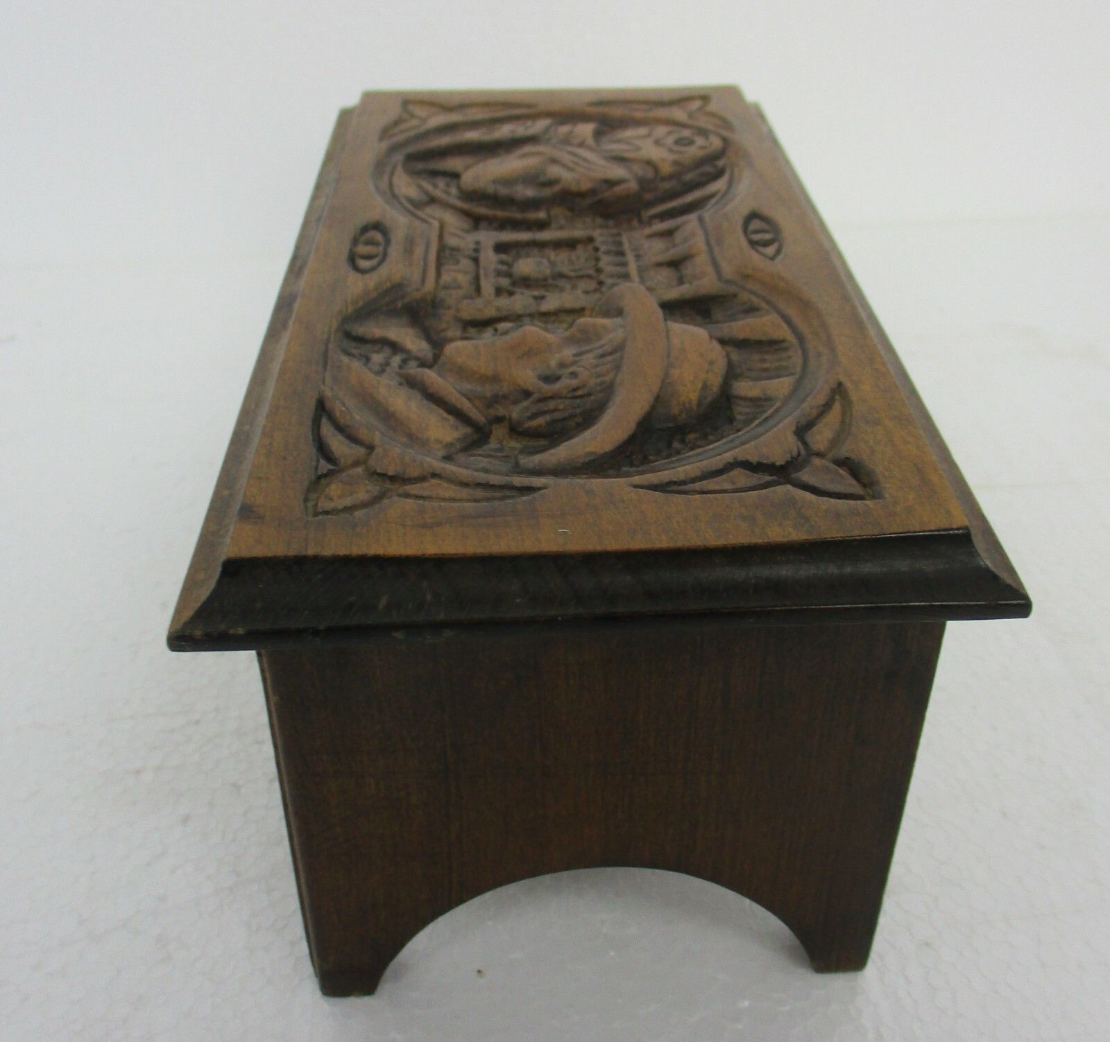 Breton Hand Carved Wooden Music Box Souvenir Beautiful photo Home Decor