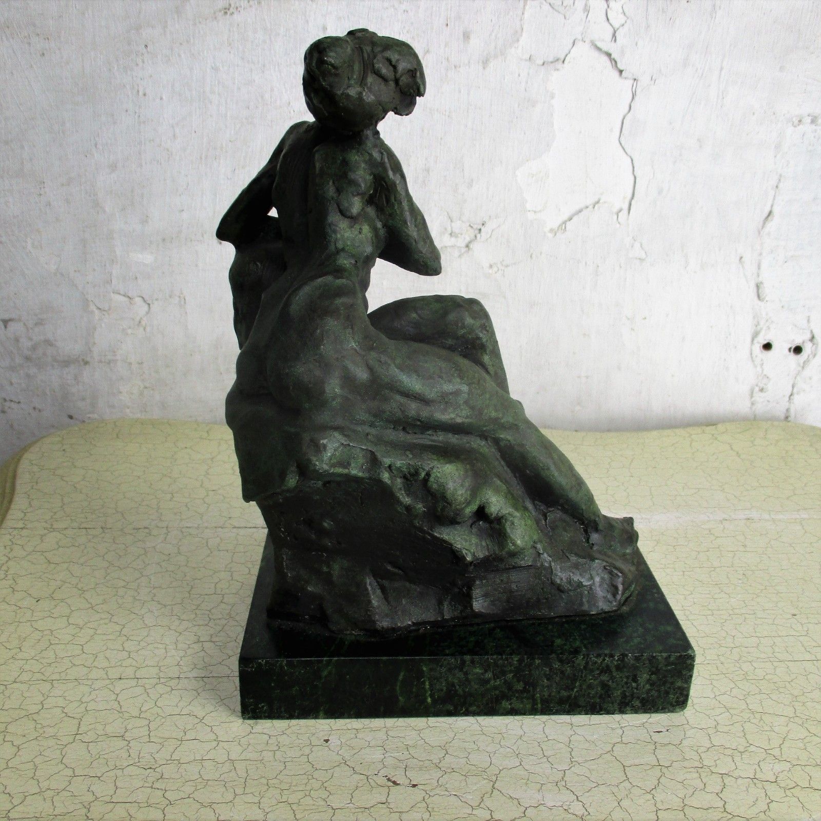 Bc Zheng Bronze Statue Sculpture Marble Base Nude Female Art Work Gorgeous 10.6" photo buy