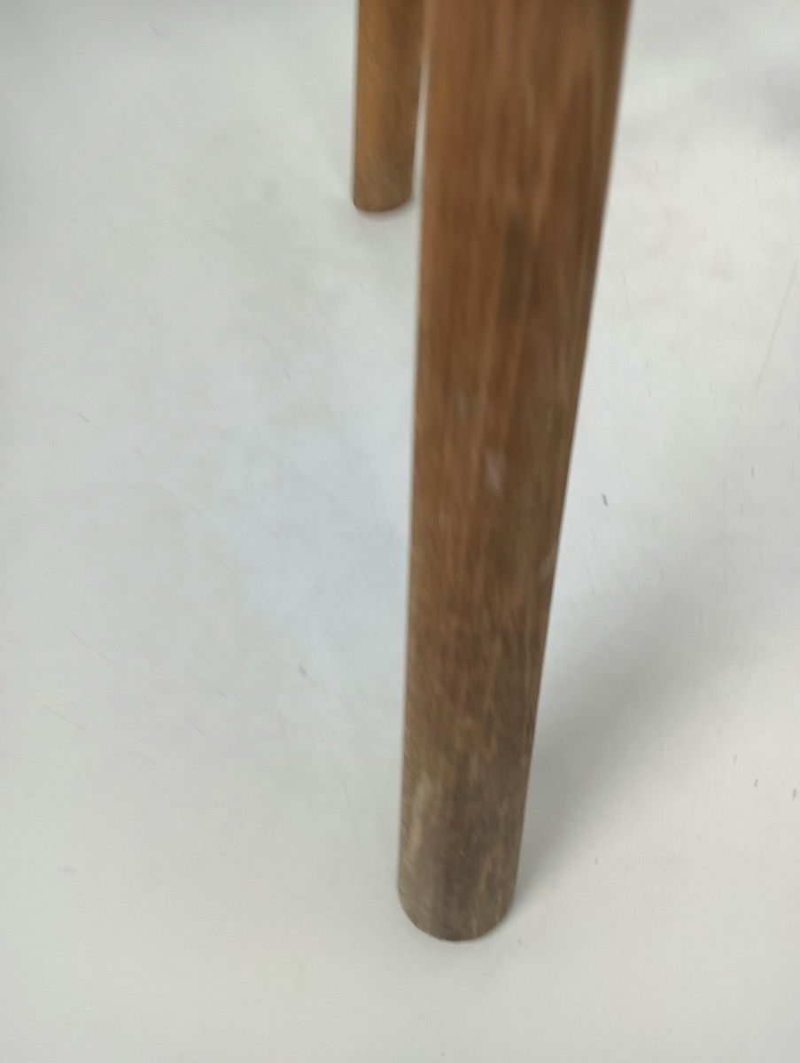 Milking Stool Pedestal Plant Stand Side Table  Carved Wood Farmhouse Antique photo furniture