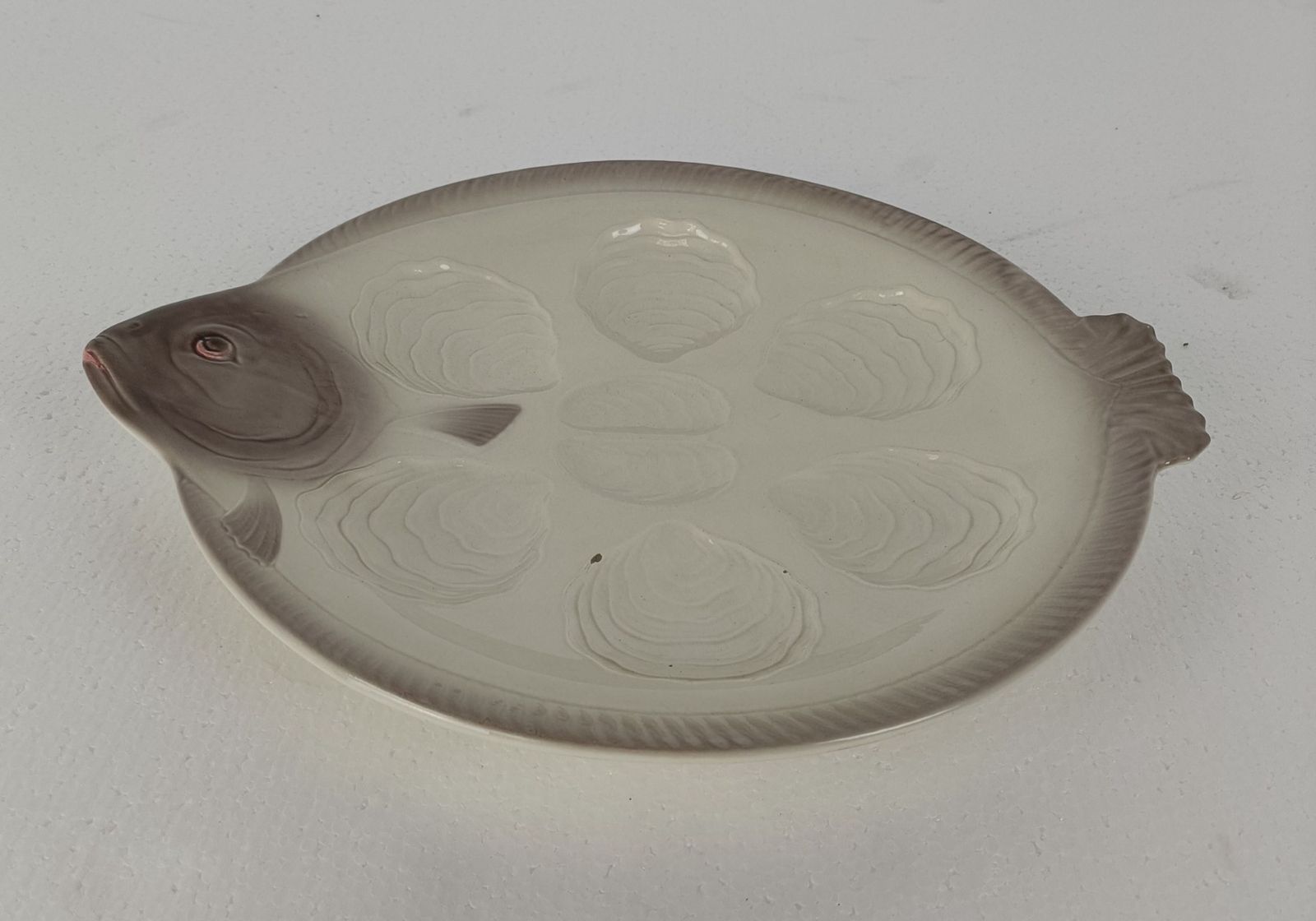 Oyster Fish Plate Germany Ceramic Waechtersbach Vintage Fish Shaped photo Home Decor