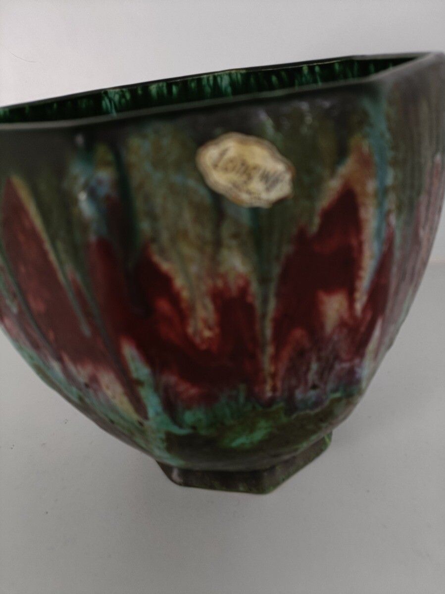 Longwy France Porcelain Planter Plant Holder Cachepot Flower Pot Vintage Gorgeou photo furniture
