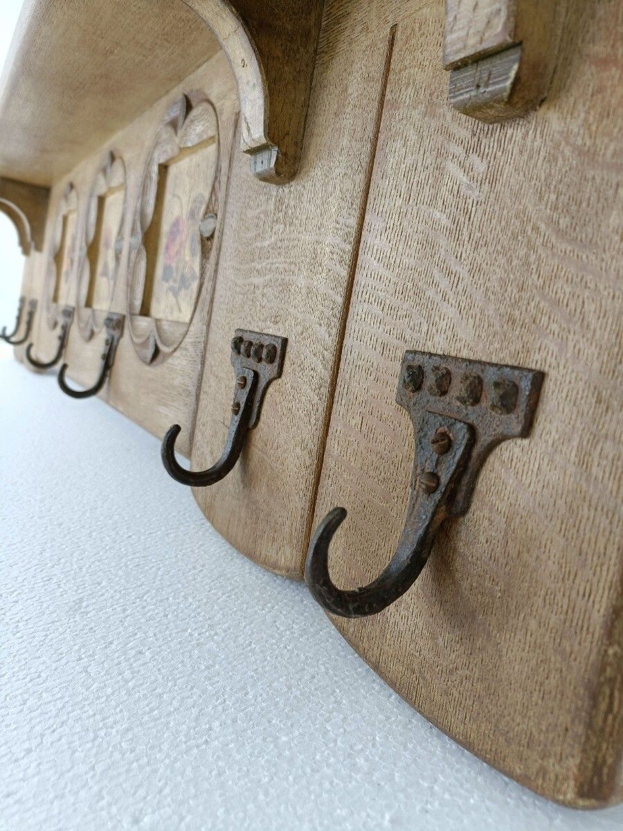 photo furniture Xl Coat Rack Hat Rack Kitchen Rack, Hand Carved Wood, Ornate,  Hand Painted,  Ha