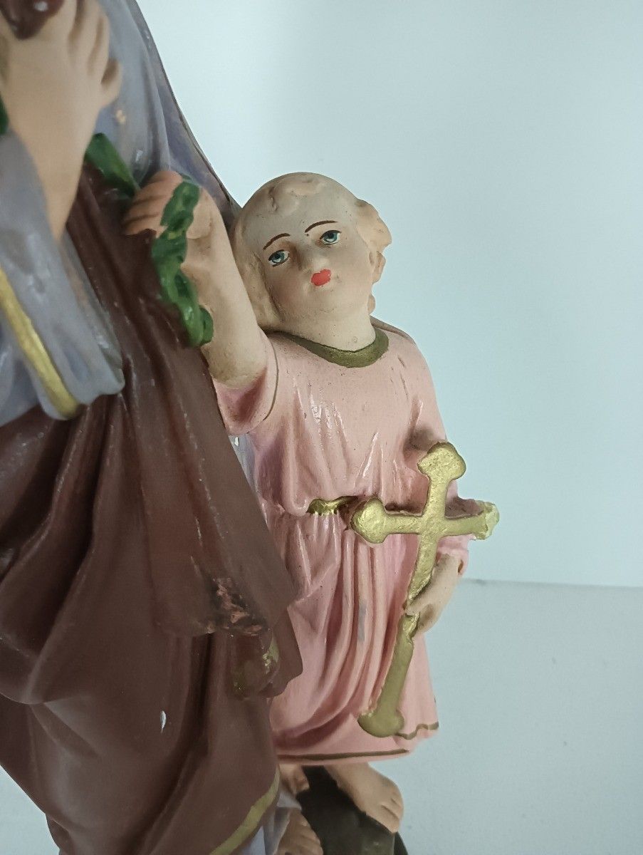 Statue Saint Joseph Protector Of Homes Infant Jesus Statue Neo Gothic Antique Po photo furniture