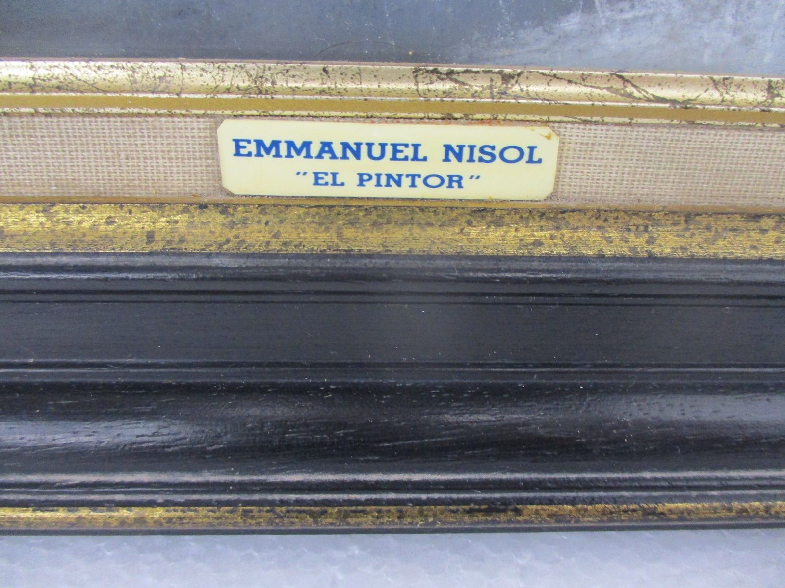 Crayon Painting Framed Glass Gorgeous Winter Landscape Signed Emmanuel Nisol Aka photo 445.0